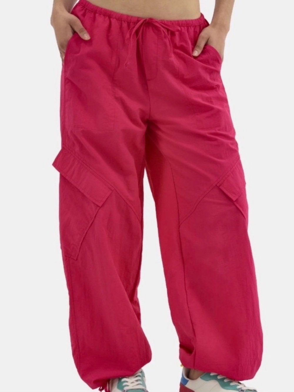 No Boundaries Hot Pink Parachute Pants